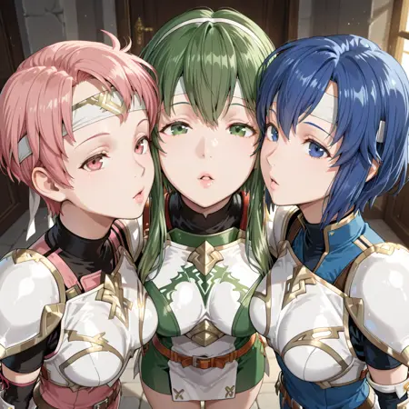 Fire Emblem: Mystery of The Emblem) Pegasus knight 3 Sisters ( Palla,Catria,Est )/ ファイアーエムブレム紋章の謎 ペガサス3姉妹パック (パオラ・カチュア・エスト)