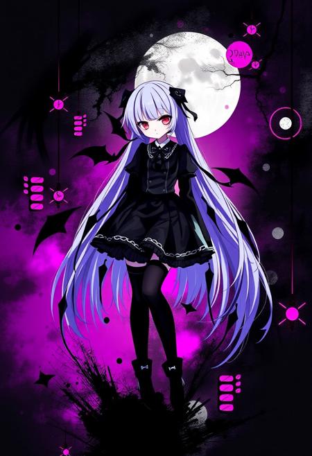 score_9, score_8_up, score_7_up, score_6_up, score_5_up, goth, 1girl, cute, dress, black tones, abstraction, psihodelic