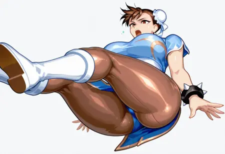 Chun-li panty shot - Poses Street Fighter chun-li [ Illustrious ]