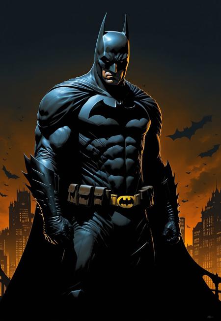 Neo-Surrealism, Re-imagine the batman as a horror icon, during the fall of gotham, by Jim Aparo and Johan Messely in the style of Peter Holme III, silhouette <lora:silhouette:2.00>, sharp focus, very defined, refined, follow negative prompts