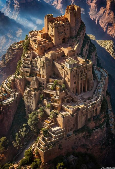 (The colonial city of the future, in the mist-filled Grand Canyon, on an unknown Earth-like planet, 2 moon on sky, Spaceship flight connects colonies, waterfulls:1.3), (Machu Picchu, a mountain settlement, incredibly spectacular:1.2), (Mario Botta:1.3), (avant-garde, future, reality, science fiction, photorealistic), (modern architecture:1.2), 
(Large Files, Ultra Realistic, 8K, 16k, FHD, HD, VFX, Perfect, Photography, composition, Architecture Sales Photography, Architecture Competition, Ultra High Resolution, Cinematography, High Resolution Image:1.1), (dramatic lighting, direct sunlight, ray tracing, clear shadow:1.2),  (real landscape:1.1), (blurred background:1.0), (urban background, more_details) ,
ac_neg1, great lighting, clear, hillscastel, extrusionbuilding, vertical