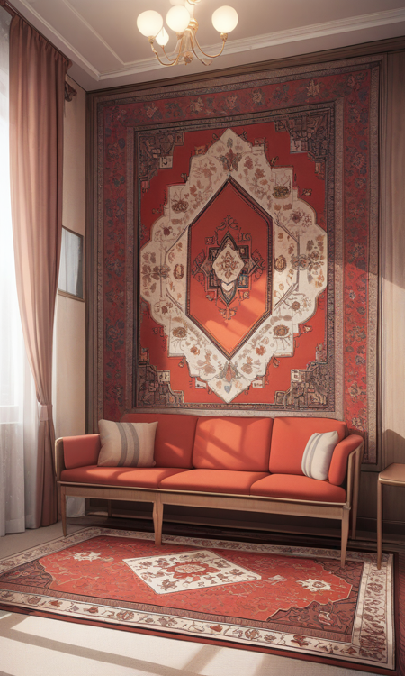 Carpet on the wall, Soviet interior