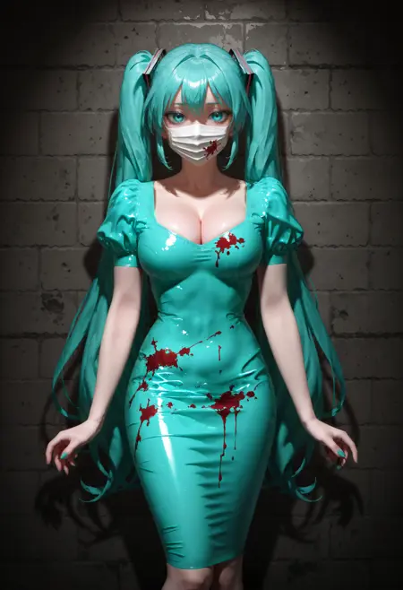 Blood Splatter Latex Dress