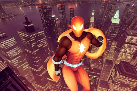 superhero on top of new york city building, masterpiece <lora:masterpiece:8.0>