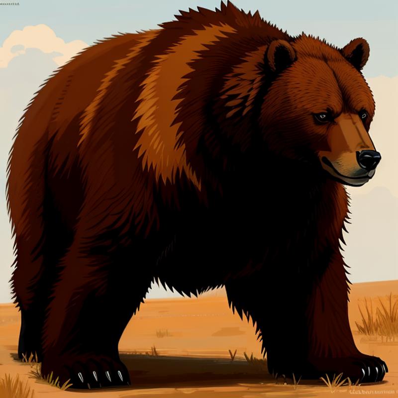 angry brown bear cartoon
