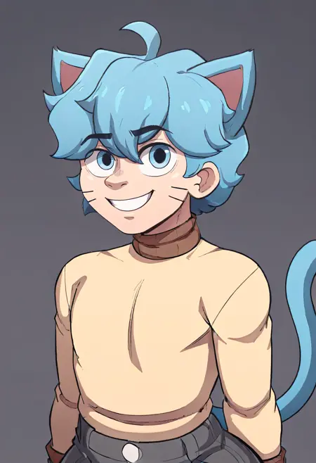 Human Gumball Watterson (The Amazing World of Gumball) [PonyXL/Illustrious]
