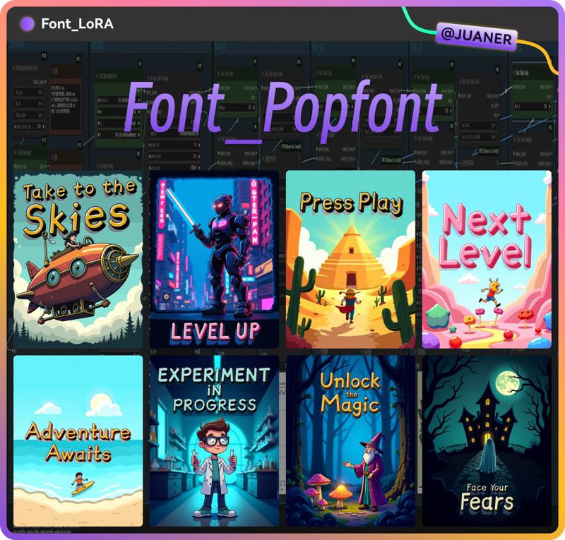 【Font Design】POP Font FLUX - v1.0 | Flux LoRA | Civitai