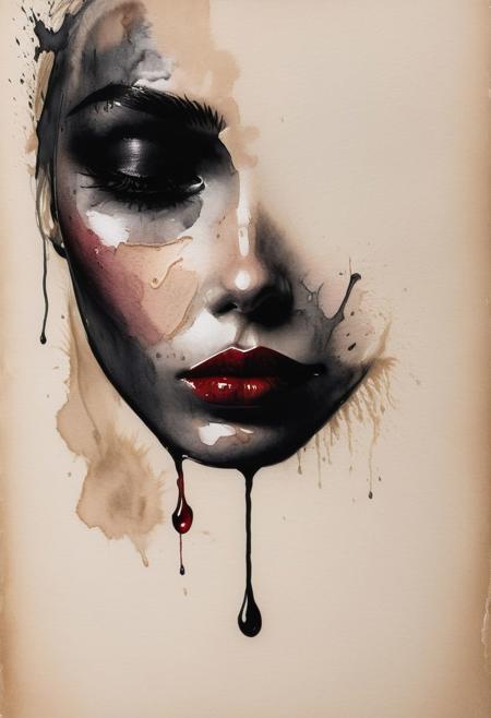 RAW profile photo, close-up, dark atmosphere, masterpiece, cinematic film still of a blonde beautiful woman, detailed eyes,eyeliner, glazing eyes, darkred lipstick, black lace turtleneck dress, tack sharp focus on eyes, Sensual, lustful, seductive,  intricate, ultra detailed, 8k, <lora:MS_DitavT_V1_32:0.6>