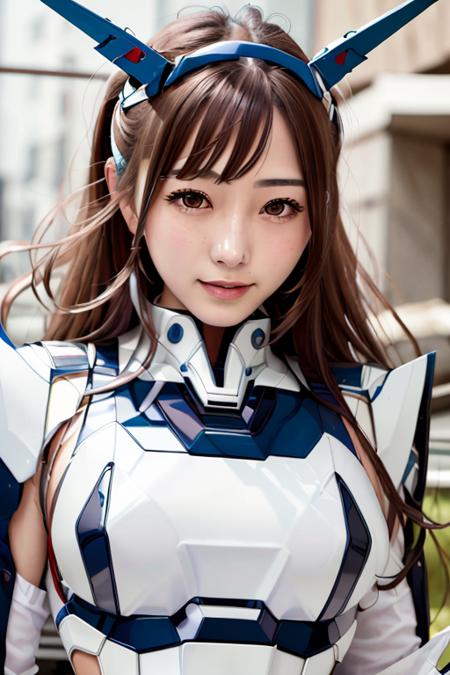 1girl,realistic,solo,(masterpiece:1.2),best quality,smile,<lora:mecha_musume_v11-10:0.7>,mecha musume,v-fin, lights,good hand,4k,high-res,masterpiece,best quality,head:1.2,((Hasselblad photography)),finely detailed skin,