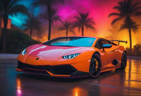 Imagine a striking scene: a bold car, inspired by the Lamborghini style, adorned with colorful lights against a hyper-colorful backdrop. This amazing wallpaper, available in 8K, boasts highly detailed elements that bring the supercar to life. =>= The Lamborghini-inspired design, with its high contrast and vibrant hues, creates a visually stunning screensaver. Whether you're looking for a mobile wallpaper, HD phone wallpaper, or a 4K wallpaper, this scene promises to be an eye-catching and immersive experience. =%='(