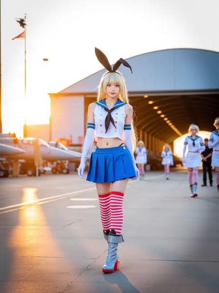 [Flux.1 D][Realistic] <Kancolle> Shimakaze cosplay costume | 《舰队Collection》 岛风 cos服