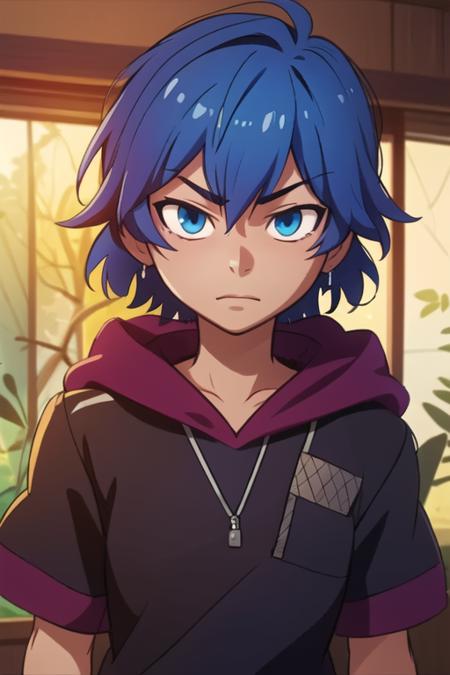 ayato_kirishima blue hair blue eyes