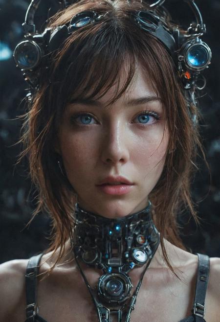 ((mechanical  head)) of makise kurisu, glowing blue eyes, bleading oil, glowing veins, multicolor
Wide range of colors., Dramatic,Dynamic,Cinematic,Sharp details
Insane quality. Insane resolution. Insane details. Masterpiece. 32k resolution.
<lora:add-detail-xl:0.95> <lora:dvr-lnds-sdxl:0.3> dvr-lnds-sdxl <lora:MJ52:0.25> <lora:ral-apoctvisn-sdxl:0.3> ral-apoctvisn <lora:zavy-cntrst-sdxl:0.35> dark, chiaroscuro, low-key <lora:zavy-rmlght-sdxl:0.41> zavy-rmlght <lora:SDXLFaeTastic2400:0.225>