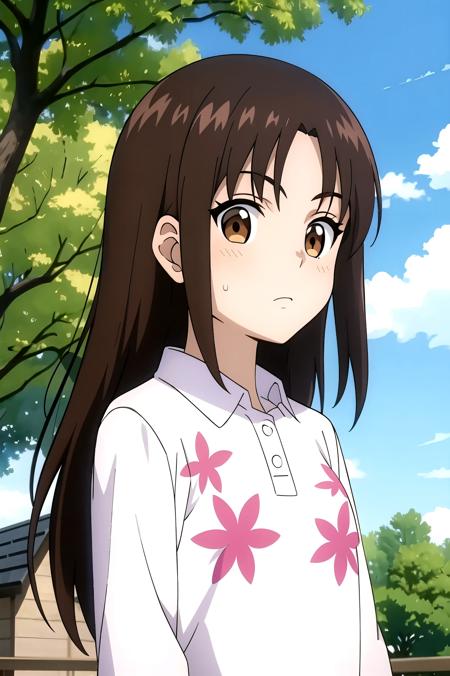 yumiko koizumi brown hair brown eyes