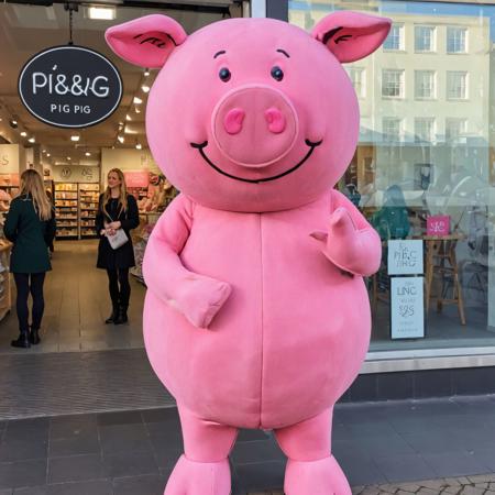 M&S Percy Pig Mascot Percy Pig