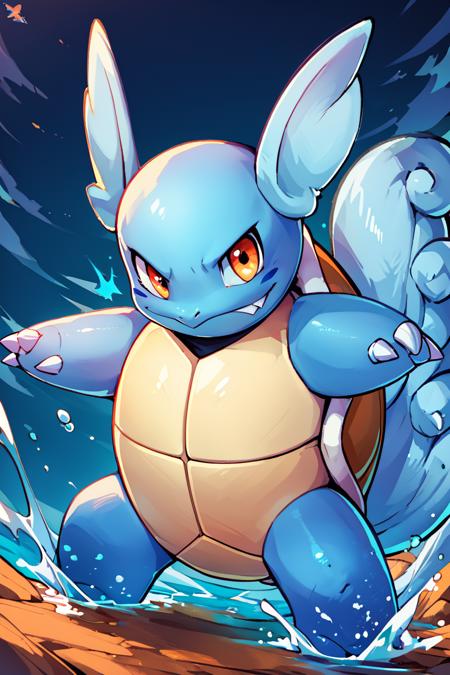 Wartortle (Pokemon) (Pokedex #0008) [Pony & SD1.5] Pony