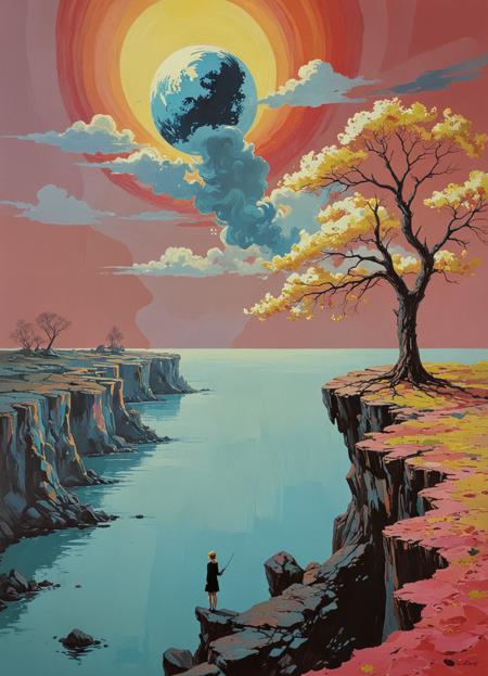 painting, aesthetic of surrealism with solitude atmosphere,
stunning details
