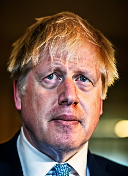 portrait Boris Johnson former Deputy Prime Minister of Great Britain wearing a black official suit, epic character composition, by ilya kuvshinov, alessio albi, nina masic, sharp focus, natural lighting, subsurface scattering, f2, 35mm, film grain <lora:boris:0.95>