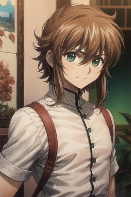 ryuu-ou_tsubasa_chronicle brown hair green eyes