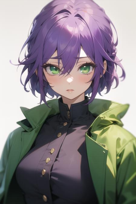 hiro_segawa purple hair green eyes hair between eyes