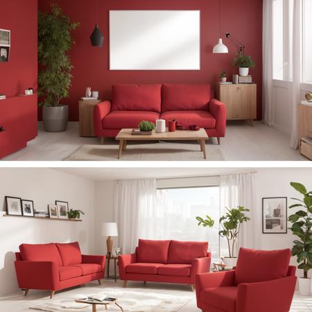 room,simple style:1.2,red wall,red sofa, <lora:Interior-desighv2-1:0.8>