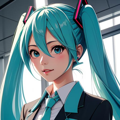 Hatsune Miku, business attire