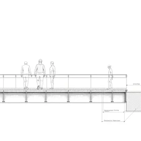 Pedestrian Bridge Section Precedents Training  (V2-Walking)