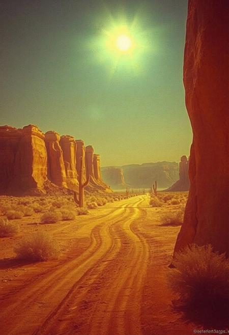 avant-garde, retro futurism , gold and chrome, california desert, 1970s, robert T, techno style