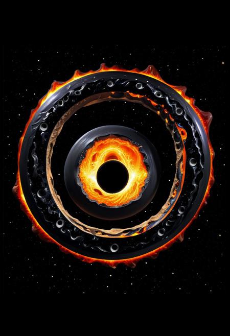 Forged Carbon World Morph SDXL style, forged carbon, vivid colors, intricate detail, a blackhole made of forged carbon, in space, forged carbon style, grgnt