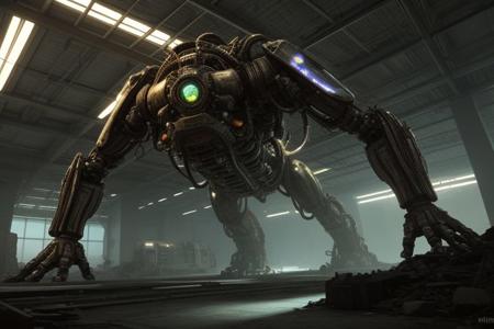 HDR photo of retro biopunk person, wide shot and from below, volumetric lighting . High dynamic range, vivid, rich details, clear shadows and highlights, realistic, intense, enhanced contrast, highly detailed,