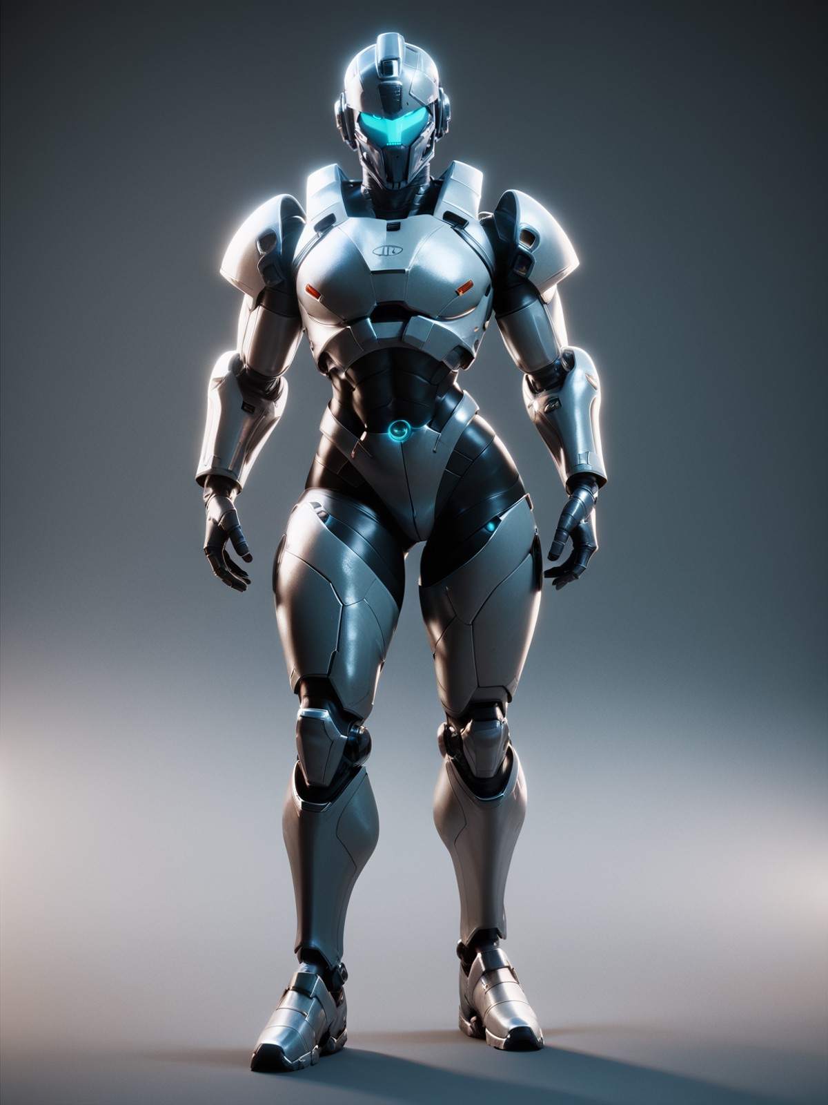 score_8_up, score_7_up, 3d render of robot, full body, helmet, simple background