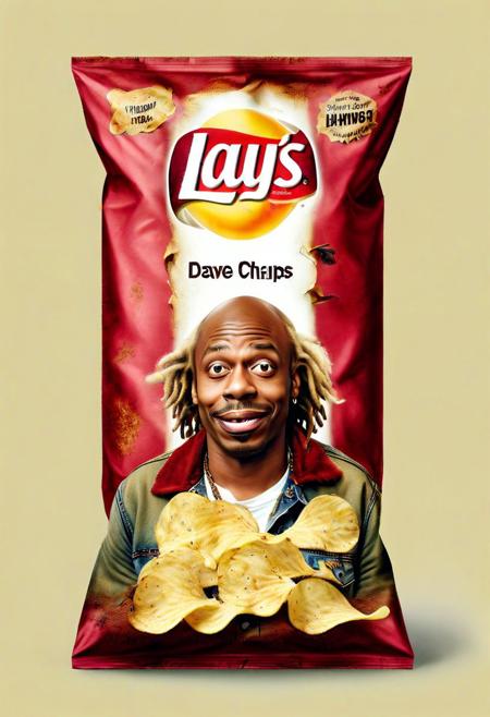 Portrait, studio photograph,  Dave Chapelle character: tyrone Biggums, funny crack addict from Chappelle Show, Dave Chapelle on hiS likeness, Chapelle Dave stand up comedian,comedian, Portrait studio comedy photograph of Tyrone Biggums, zany emaciated crack addict from Chappelle Show, jovially clutching single crumpled bag of Lay's potato chips customized to clearly display "Euro Crack" flavor text, wacky exaggerated expression of manic glee, meth-addled twitchy mannerisms played for laughs, wild bugged-out eyes, oversized ill-fitting tattered red coat, dingy white tank top askew, ripped baggy jeans, untied scuffed boots, stringy unkempt greasy hair sticking out, sunken cheeks and hollowed features amplified to humorous effect, yellowed rotting teeth bared in a crazed grin, overgrown scraggly beard, photorealistic lighting of professional brand studio highlighting hilarious disheveled appearance, 4k uhd resolution, masterpiece quality portrait capturing satirical hilarity