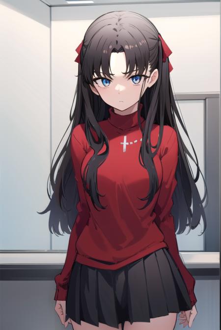 rintohsaka, <lyco:rintohsakakyockcho-lyco-nochekaiser:1>, 
rin tohsaka kyockcho, aqua eyes, (black hair:1.5), hair ribbon, long hair, ribbon, sidelocks, two side up, (parted bangs:1.5),
BREAK black skirt, black thighhighs, long sleeves, miniskirt, pleated skirt, (red sweater:1.5), skirt, sweater, thighhighs, turtleneck,
BREAK indoors, classroom,
BREAK looking at viewer, (cowboy shot:1.5)
BREAK <lyco:GoodHands-beta2:1>, (masterpiece:1.2), best quality, high resolution, unity 8k wallpaper, (illustration:0.8), (beautiful detailed eyes:1.6), extremely detailed face, perfect lighting, extremely detailed CG, (perfect hands, perfect anatomy),