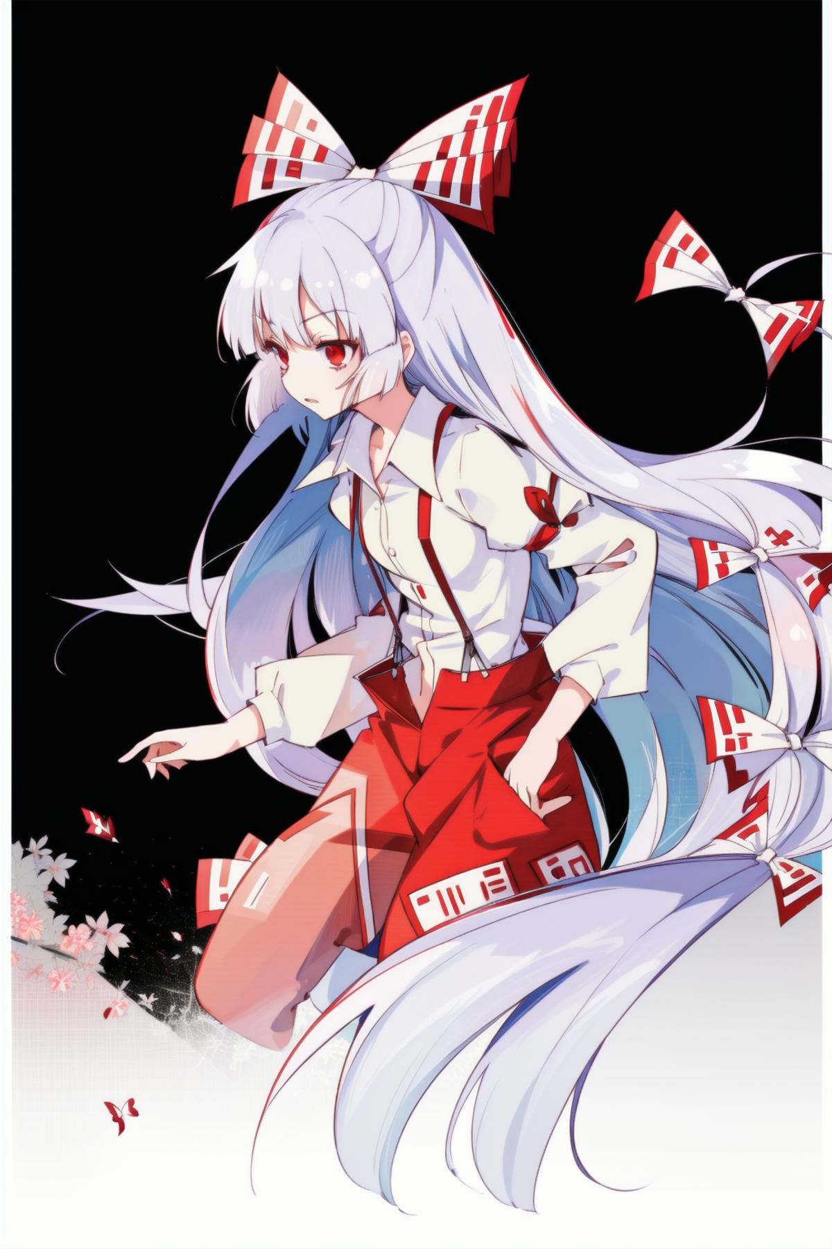 fujiwara no mokou (touhou) 藤原妹红 东方project image by misspixel