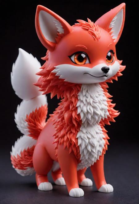 a chibi fox made of coralbugXL <lora:coralbugXL:1>  <lora:LCMTurboMix_Euler_A_fix:1>
