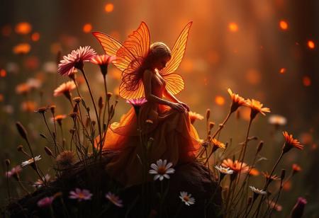 the flower find,surreal pixie horror, narrative weaving,Captivating narrative, epic fantasy, distorted reality, intricate relationships