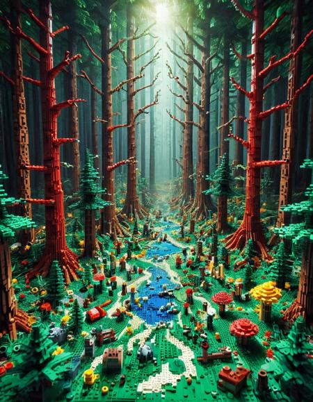 forest made of legos, 64k <lora:Expert_Lego_set:1>