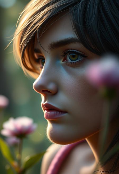 hyperrealistic digital painting by Jeremiah Ketner and Charlie Bowater and Stanley Artgerm and Thomas Saliot and J. Scott Campbell, shallow depth of field,gag, bokeh