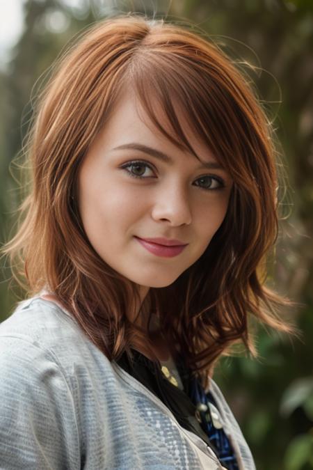 <lora:LassSD:0.8>, (close-up portrait:1.4) of a young woman, (wearing casual clothing:1.5), smile, natural light, RAW photo, subject, 8k uhd, dslr, soft lighting, high quality, film grain, Fujifilm XT3