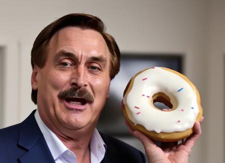 mikelindell person yelling at a donut.