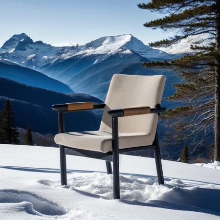 hxy chair,<lora:hxy_chair:0.8>,shadow,high detail,snowy mountain peak,, (((masterpiece))),(((best quality))),((ultra-detailed))