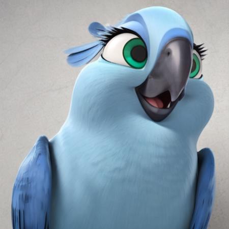 female macaw cartoon character Carla