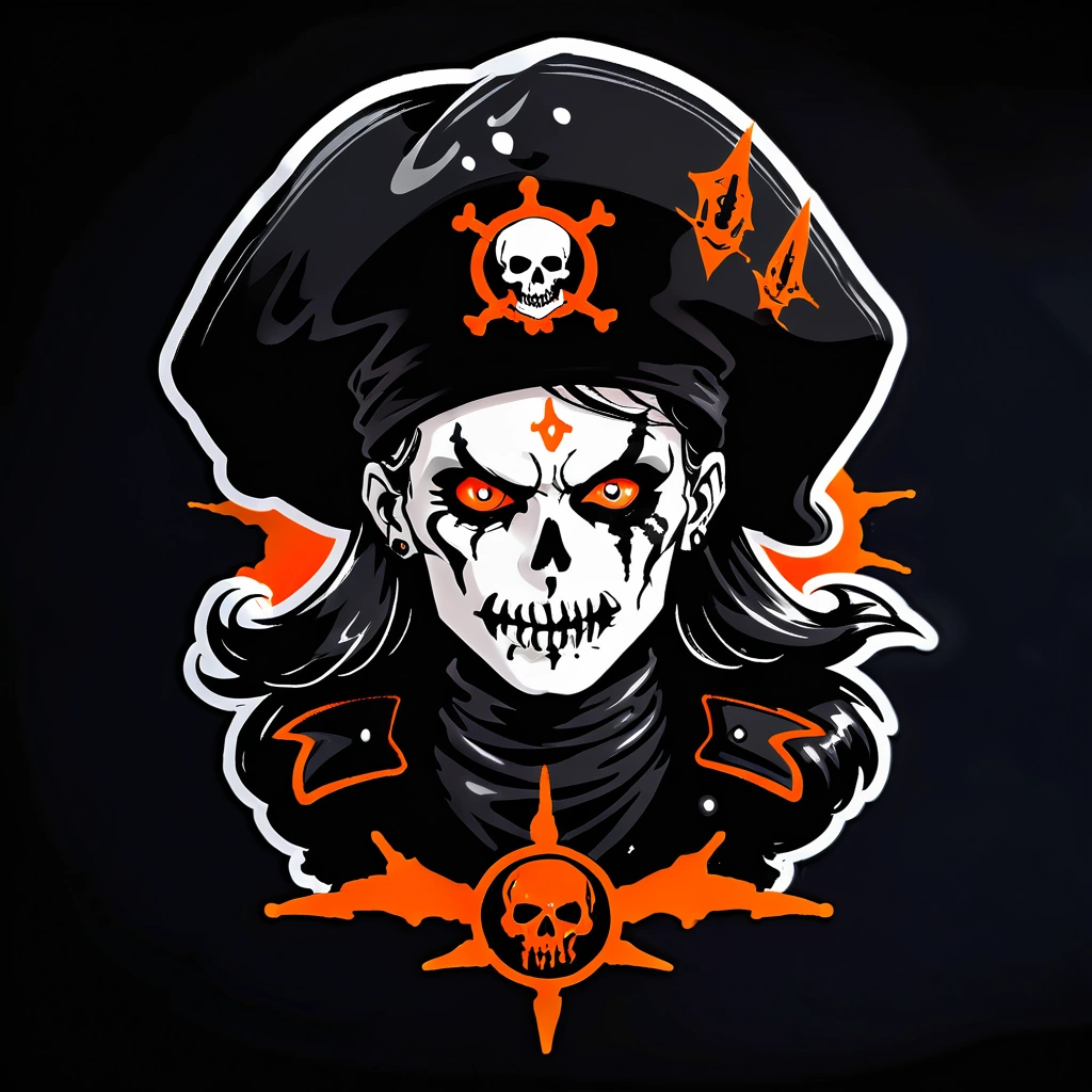 a_pirate_hat_necromancer_sticker__stickers_on_black_background_with_orange_red_highlights.png