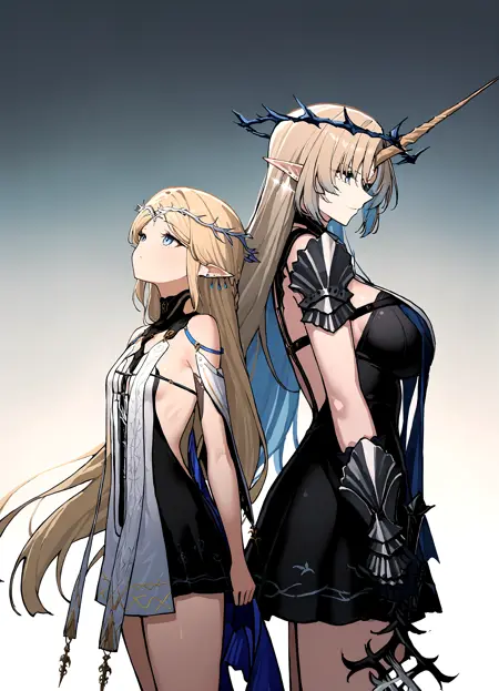 [IL & PONY & SD1.5] Wuthering Waves - Cartethyia & Fleurdelys (4 in 1) | 卡提希娅 & 芙露德莉斯