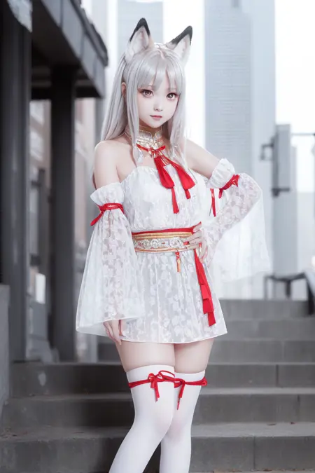【Realistic & Anime】hutao-Naraka_game_character 永劫无间-土御门胡桃(白丝) cosplay