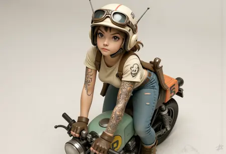 Motorcycle girl (Proof of concept)