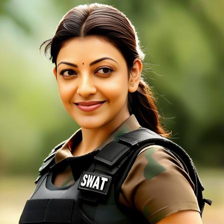 (KajalAgarwal)<lora:KajalAgarwalSDXL:1>  photo of KajalAgarwal as a member of swat team, cinematic lighting