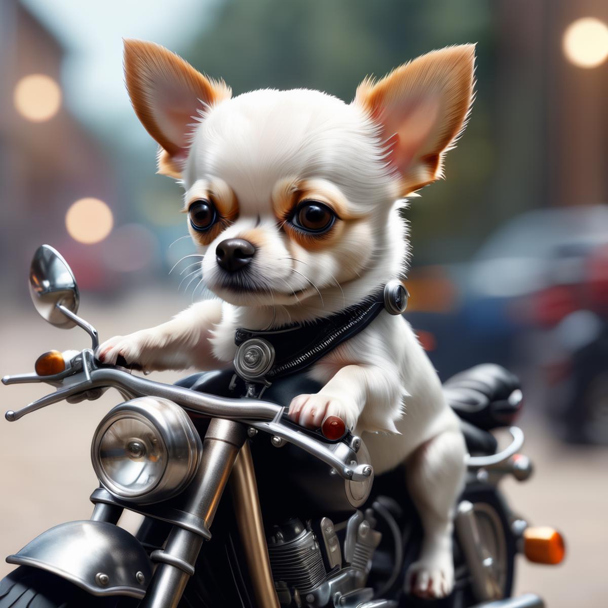 狗狗骑车-a dog is riding a motorcycle-sdxl image