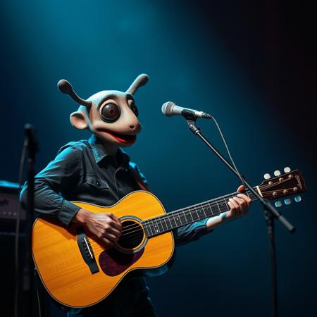 Ant plays guitar and sings