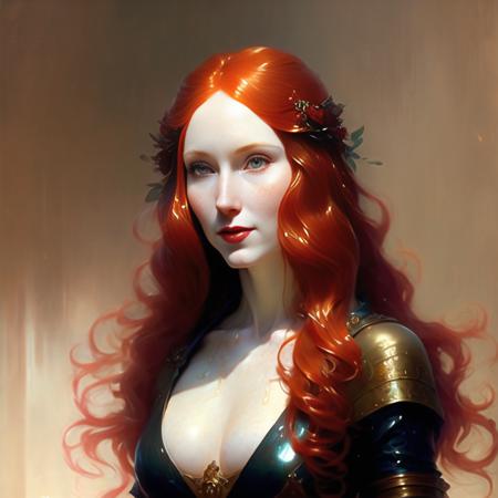 dreamlikeart portrait of 25 year old woman with proud look on her face looking at the camera, (long red hair:1.5), (pale wet shiny ivory skin:1.5), (thick thighs:1.3), gothic,large breasts, (plump breast:1.3), abs, (athletic body:1.3), realistic, masterpiece, highest quality, highres, (wet:1.1), beautiful vampire princess, (Albert Lynch), J. C. Leyendecker, Ruan Jia, Gaston Bussiere, Alexandre Cabanel, WLOP, erotic body, (perfect face:1.3), (sharp focus:1.2), calendar pose, art by (RFKTR_plastic)